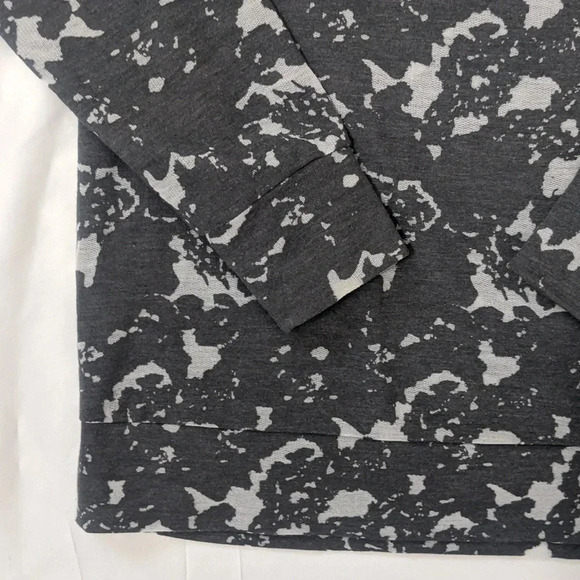 Fabletics Burnout Sweatshirt Color Charcoal Heather Floral Print Size S - Picture 7 of 14